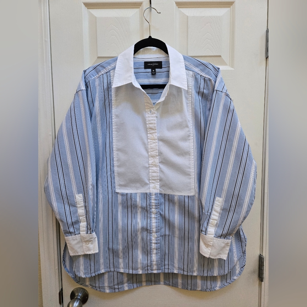 Banana Republic Oversized Tuxedo Shirt - Picture 2 of 6